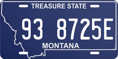 MT license plate 938725E