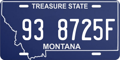 MT license plate 938725F