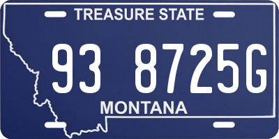 MT license plate 938725G