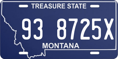 MT license plate 938725X