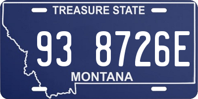 MT license plate 938726E