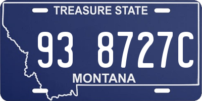 MT license plate 938727C