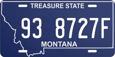 MT license plate 938727F