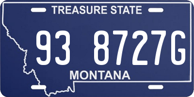MT license plate 938727G