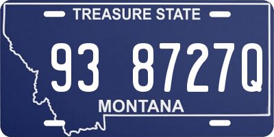 MT license plate 938727Q