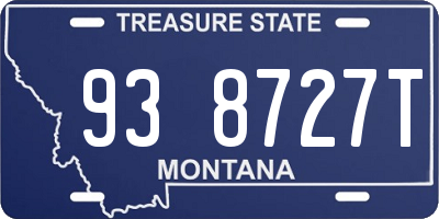 MT license plate 938727T