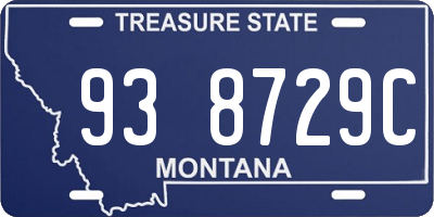 MT license plate 938729C