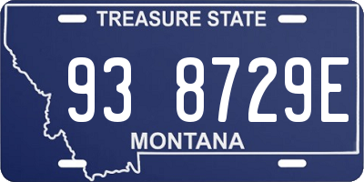 MT license plate 938729E