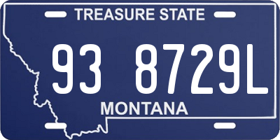 MT license plate 938729L