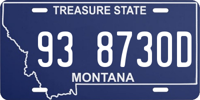 MT license plate 938730D