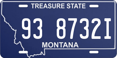 MT license plate 938732I