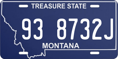 MT license plate 938732J