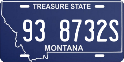 MT license plate 938732S