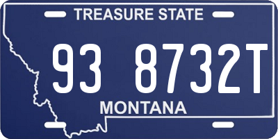 MT license plate 938732T