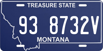 MT license plate 938732V