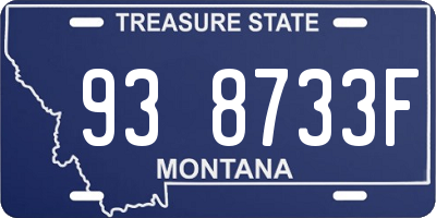 MT license plate 938733F