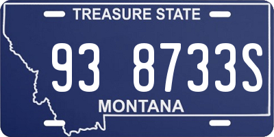 MT license plate 938733S