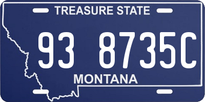 MT license plate 938735C