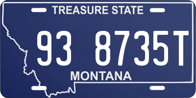 MT license plate 938735T