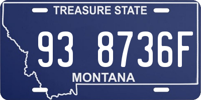 MT license plate 938736F