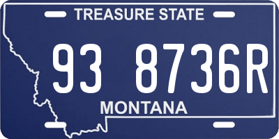 MT license plate 938736R