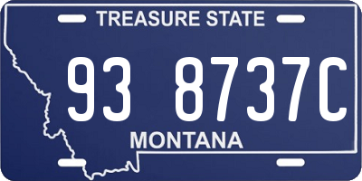 MT license plate 938737C