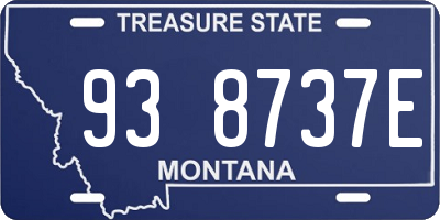 MT license plate 938737E
