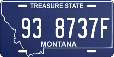 MT license plate 938737F