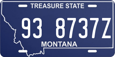MT license plate 938737Z