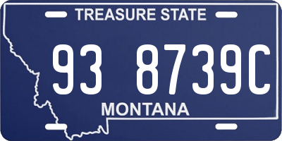 MT license plate 938739C