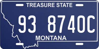 MT license plate 938740C