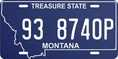 MT license plate 938740P