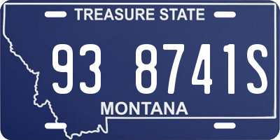 MT license plate 938741S