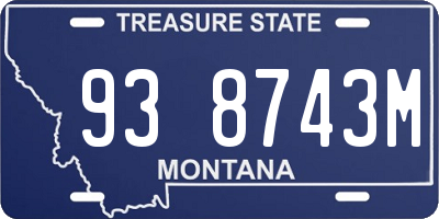 MT license plate 938743M