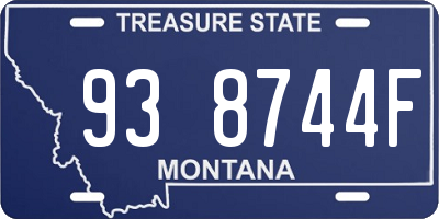 MT license plate 938744F