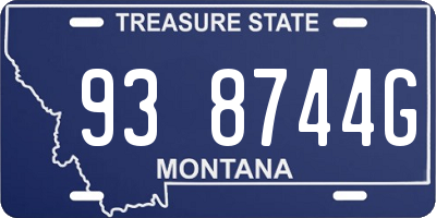 MT license plate 938744G
