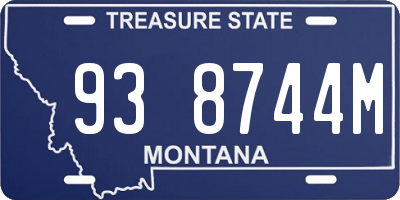 MT license plate 938744M