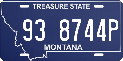 MT license plate 938744P
