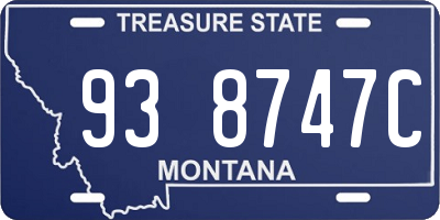 MT license plate 938747C