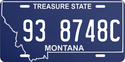 MT license plate 938748C