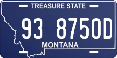 MT license plate 938750D