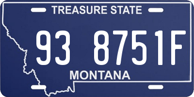 MT license plate 938751F