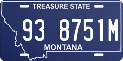 MT license plate 938751M