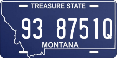 MT license plate 938751Q