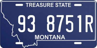 MT license plate 938751R