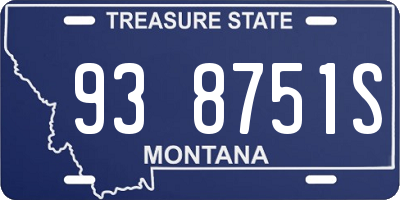 MT license plate 938751S