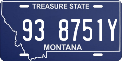 MT license plate 938751Y