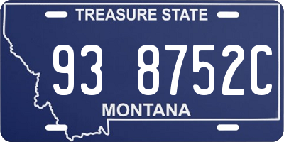 MT license plate 938752C