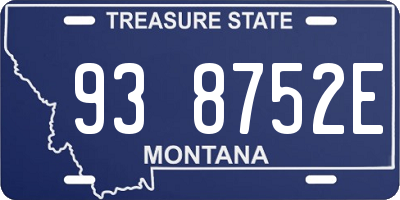 MT license plate 938752E
