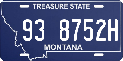 MT license plate 938752H